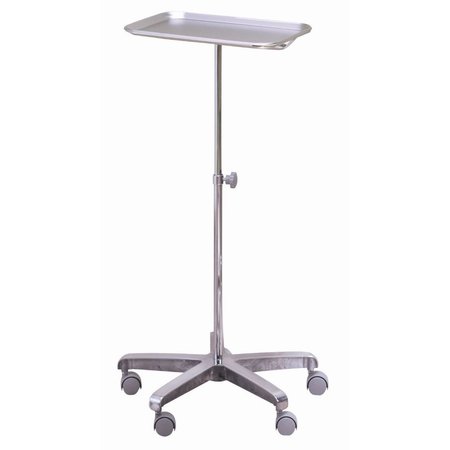 BREWER Mobile Instrument Stand, 5 caster 22" Base, Height adj. 27.5"-48" 43465